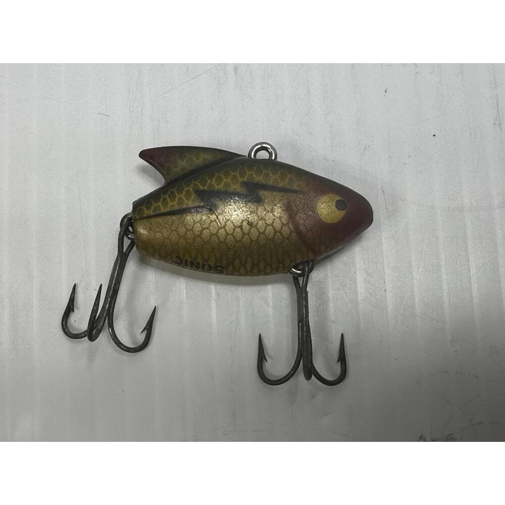 Vintage Heddon Sonic Fishing Lure Perch Fish Lightning Bolt